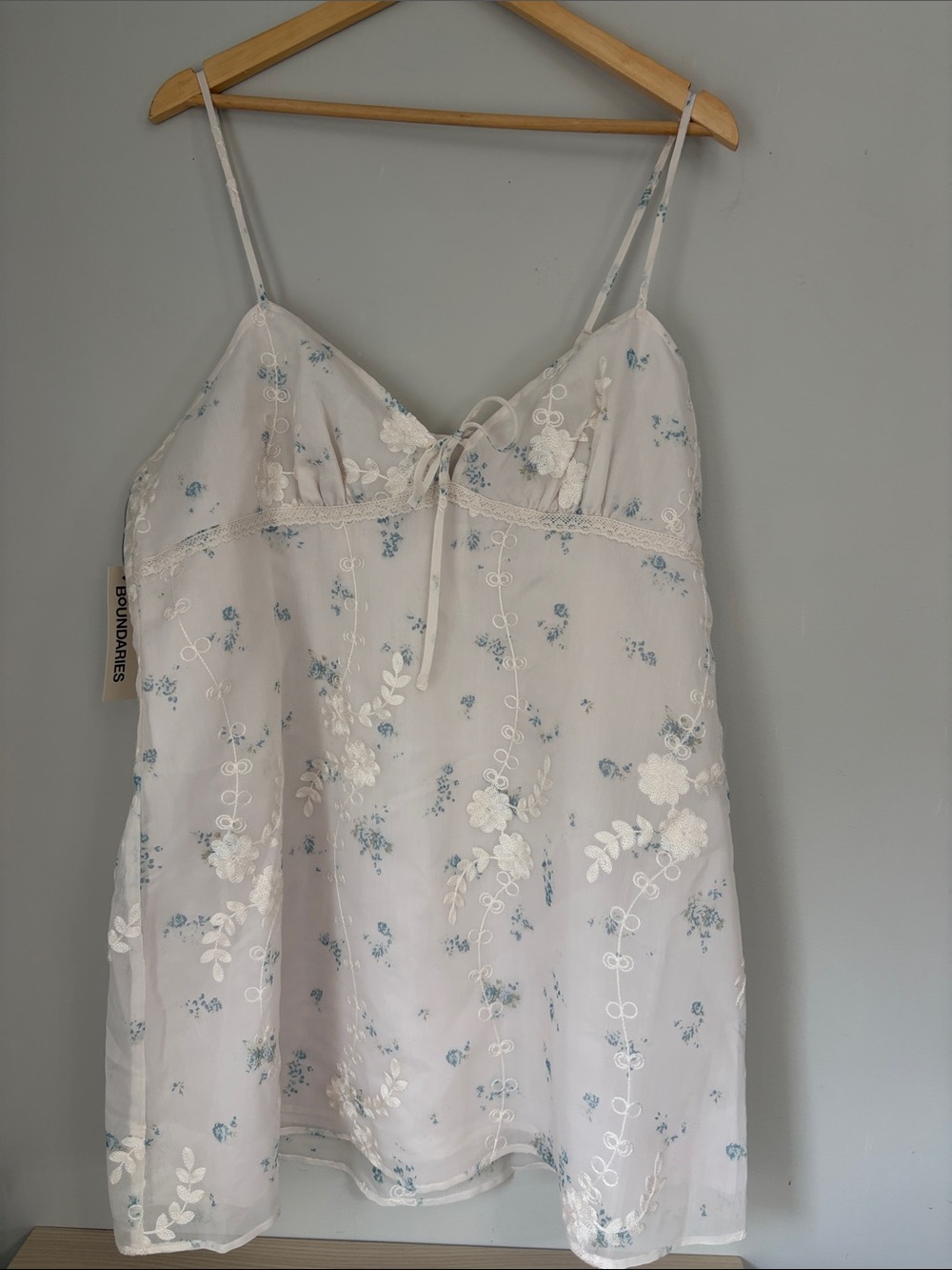 No Boundaries New! White Floral Lace Chemise Slip mini dress size XXL
